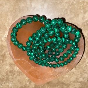 Stunning Malachite with AAA+ Real Crystal Bracelets
